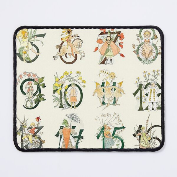Item preview, Vintage Floral Number Illustration by Ottilia Adelborg designed and sold by Deannaboh.