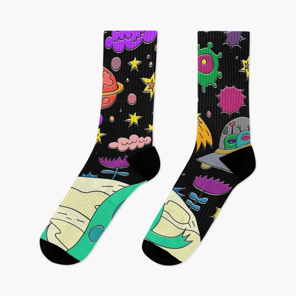 Item preview, Graphic drawing with alien in space designed and sold by ioanabutunoi.