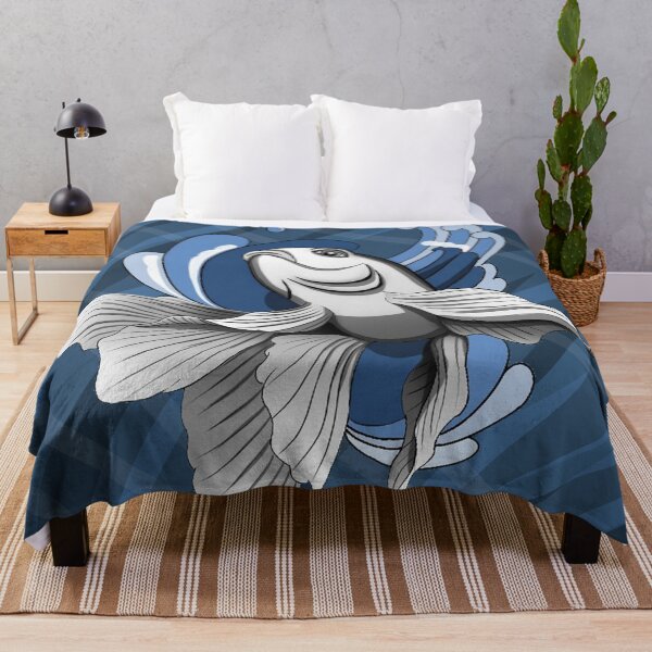 Item preview, Japanese wave fish designed and sold by Mario-InkArt.