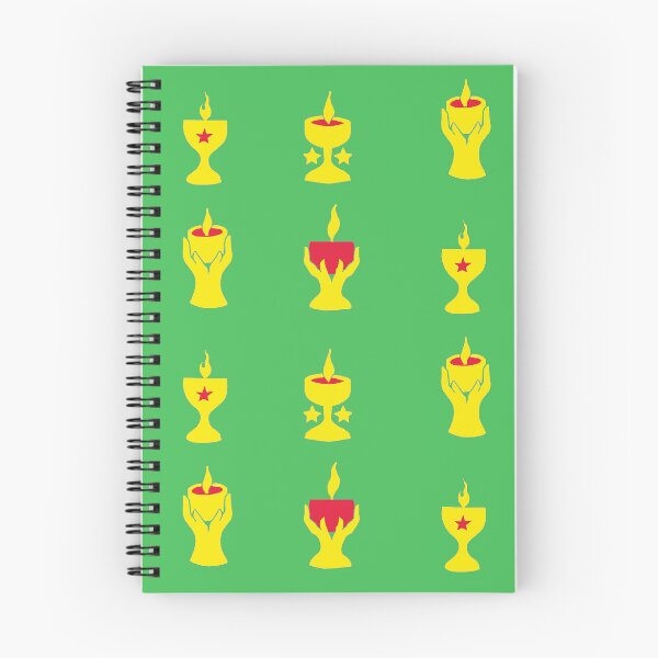 Item preview, Four Flaming Chalices on Grass Green designed and sold by ingridthecrafty.