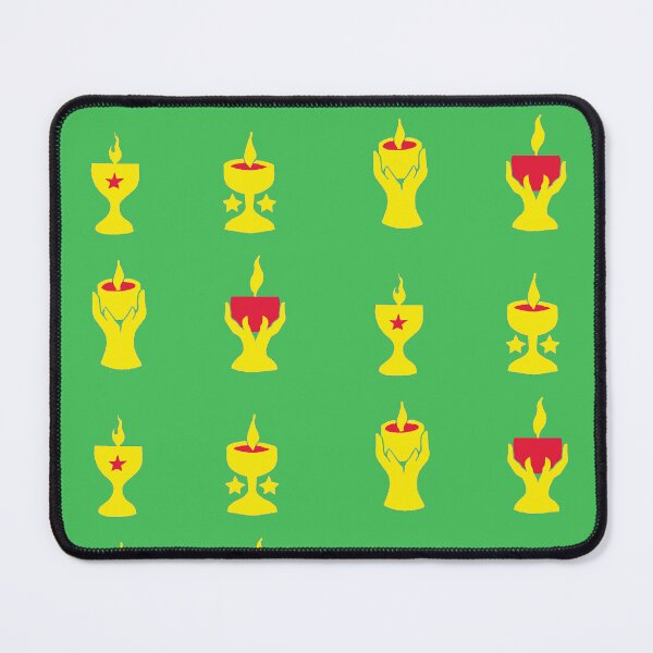 Item preview, Four Flaming Chalices on Grass Green designed and sold by ingridthecrafty.