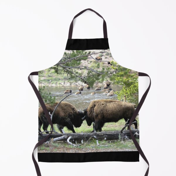 Item preview, Bison Locking Horns in Yelllowstone  designed and sold by Duncan Bullock.