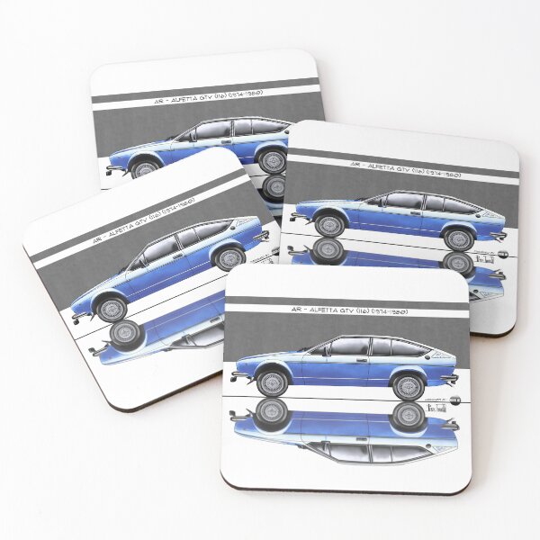 Item preview, Azaziel Original Series - Drawing of AR - Alfetta Gtv (116) in Azzurro Le Mans designed and sold by Azaziel.