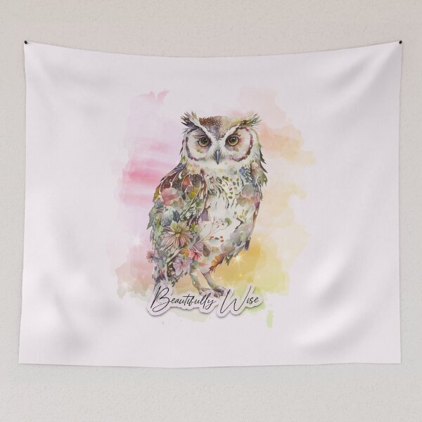 Item preview, Beautifully Wise Owl (Flowers) designed and sold by dev11588.