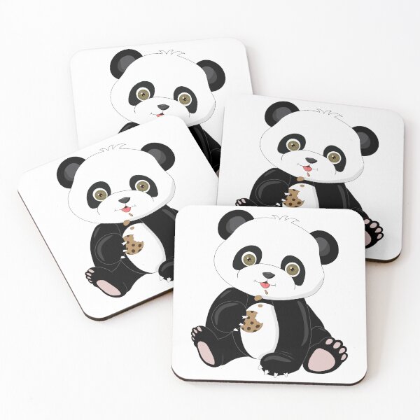 Item preview, Panda bear eating chocolate cookie designed and sold by atedesigns.