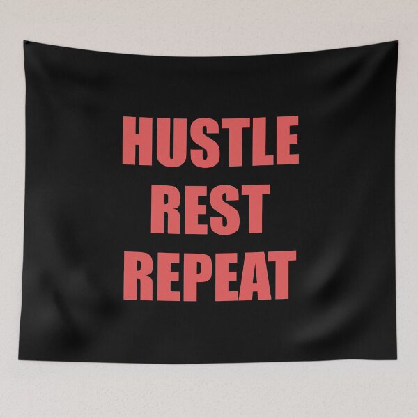 Item preview, Hustle Rest Repeat - Hard work positive affirmations  - Hustle quotes designed and sold by Inspirationmotivation.