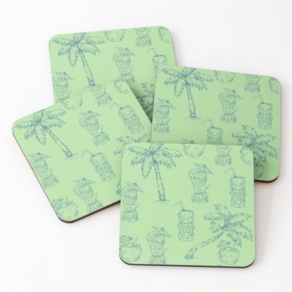 Item preview, Cócteles Tiki en Verde/Azul designed and sold by subject-kf.