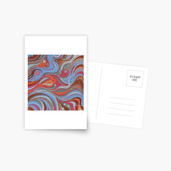 Wish 11 Earthtones and Blues Postcard