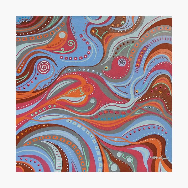 Wish 11 Earthtones and Blues Photographic Print
