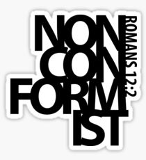 Non Conformist Romans 12:2 Sticker