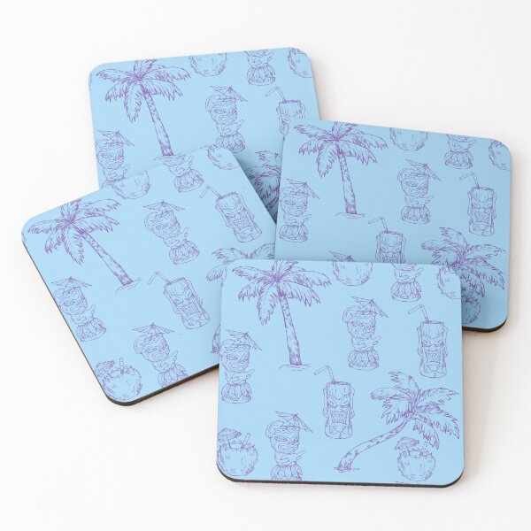 Item preview, Cócteles Tiki en Azul/Morado designed and sold by subject-kf.