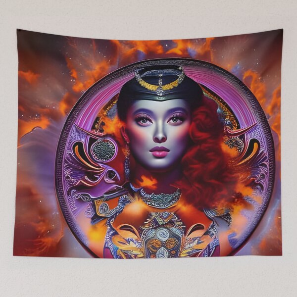 Item preview, Colorful Woman Portrait with a Dash of Paint designed and sold by artmanikin.