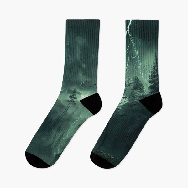 Item preview, Powerful Thunderstorm & Lightning Rolling in to the Forest in Hues of Green designed and sold by Dragonstrom.