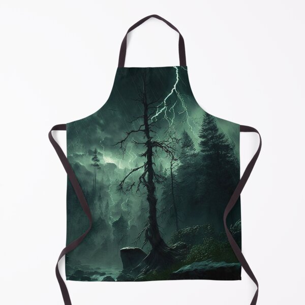 Item preview, Powerful Thunderstorm & Lightning Rolling in to the Forest in Hues of Green designed and sold by Dragonstrom.