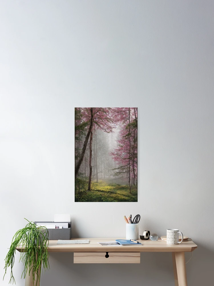 Thumbnail 2 of 3, Poster, Pink Forest designed and sold by RuralGreen.