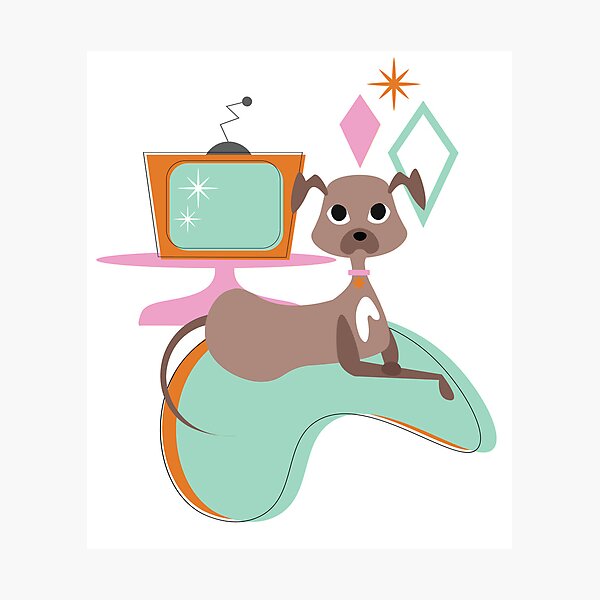 Item preview, Mid-Century Modern Dog (Brown) designed and sold by odessav.