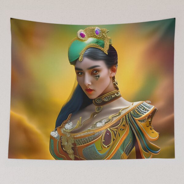 Item preview, A Woman's Portrait with a Vibrant Palette designed and sold by artmanikin.