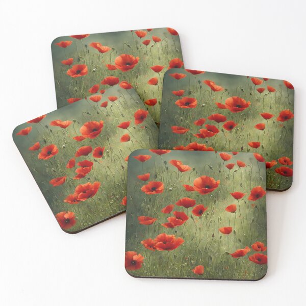 Item preview, Red August Poppies designed and sold by FamiliarPufferfish.