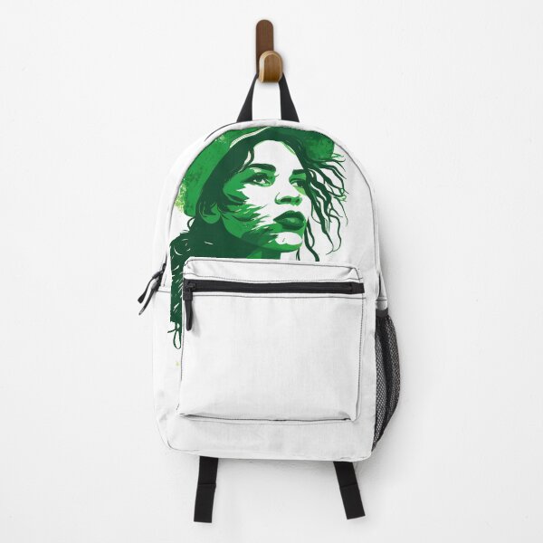 Item preview, Haz una declaración con nuestro diseño abstracto de retrato de chica activista del clima en blanco y verde designed and sold by GreenBubble - Shop and reforest.