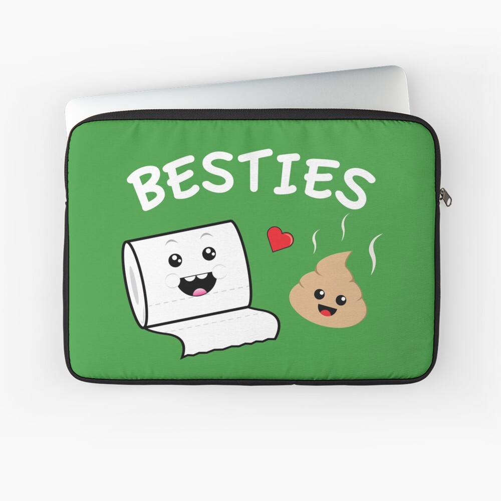 Funny Cute Besties Toilet Paper and Poo Cartoon Funny Cute Besties Toilet Paper and Poo Cartoon