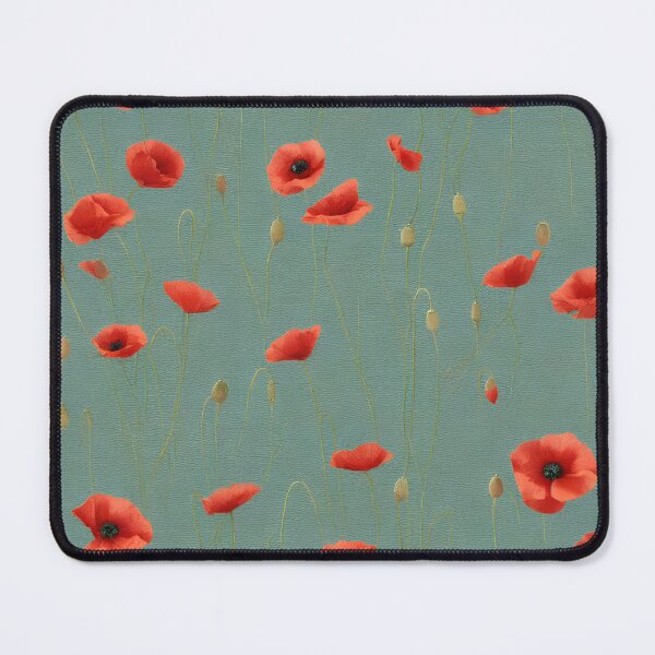 Item preview, Poppy Flower Pattern for August designed and sold by FamiliarPufferfish.