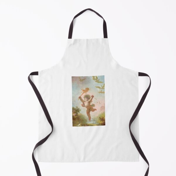 Item preview, cherub flying with doves in cotton candy clouds designed and sold by didiartcreation.