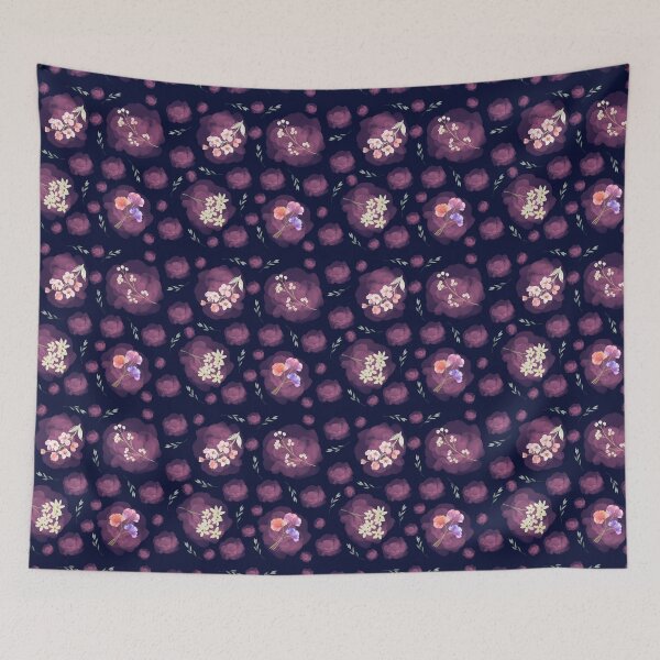 Item preview, Bubble and Flowers Pattern purple designed and sold by Stikle.