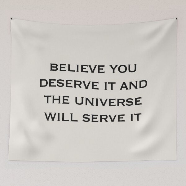 Item preview, Believe You Deserve It Black On Light Beige designed and sold by Me And The Moon.