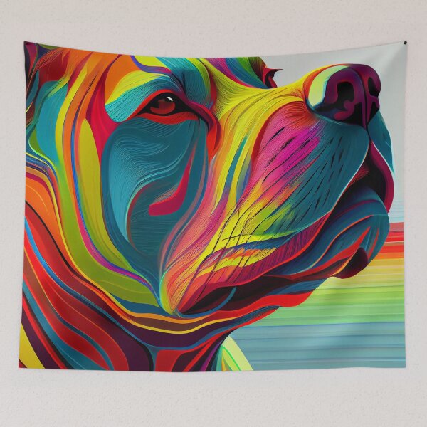 Item preview, pitie colorido designed and sold by Pittie Dog Club.