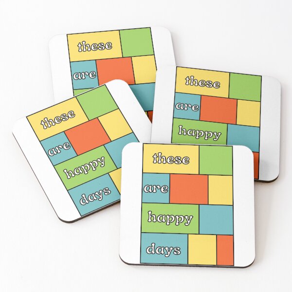 Item preview, These Are Happy Days Retro Color Block designed and sold by Pink Ribbon.