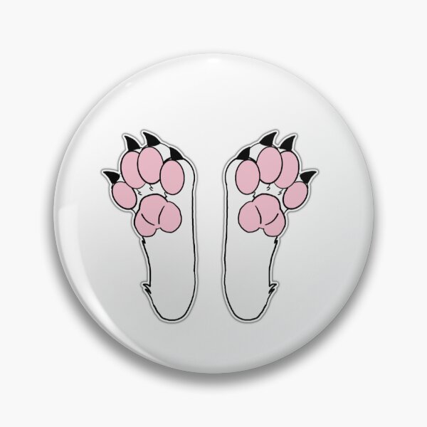 Item preview, White Furry Beans Sticker & Pin designed and sold by Thatonedraws.