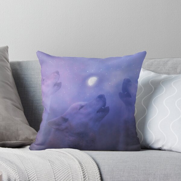 Item preview, Wolf Wolves Howling at the Moon Surreal Southwestern Mystical Magical designed and sold by Stephanie Laird.