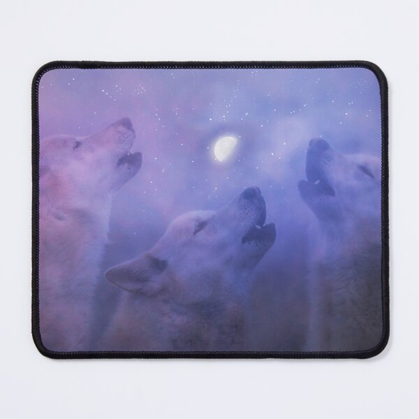 Item preview, Wolf Wolves Howling at the Moon Surreal Southwestern Mystical Magical designed and sold by Stephanie Laird.