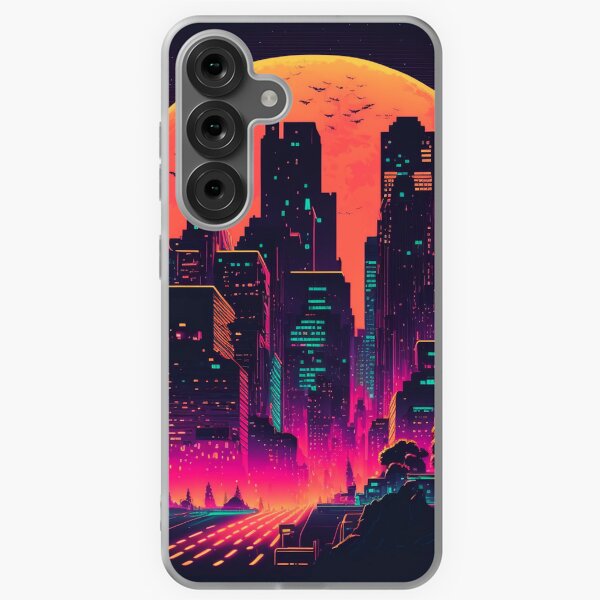 Item preview, Synthwave Neon City By Night designed and sold by Nightarcade.