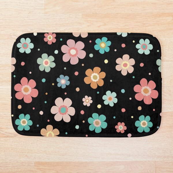 Item preview, Cute Multicolour Flower Pattern On Black designed and sold by Cato99.