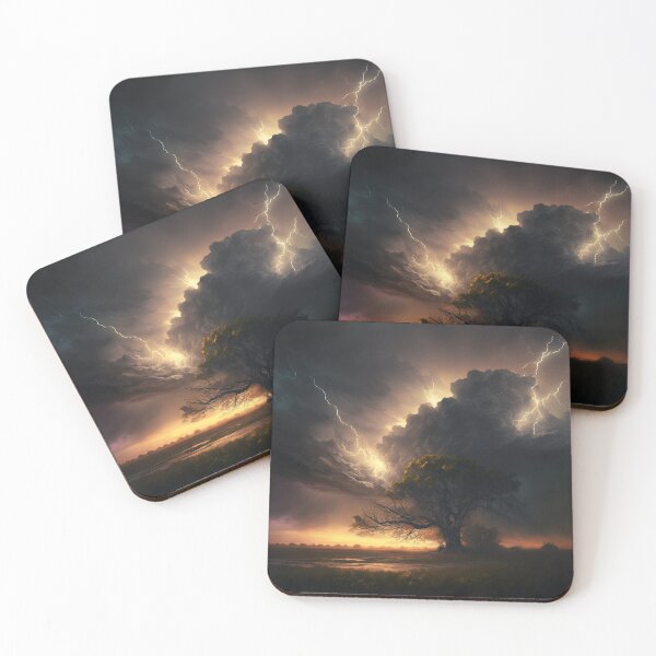 Item preview, Colorful Electrical Storm Rolling in Over the Prairie designed and sold by Dragonstrom.