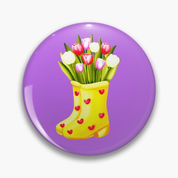 Item preview, Watercolor Tulip Flowers In Boot designed and sold by TheCatmeow2000.