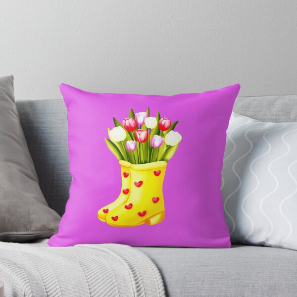 Item preview, Watercolor Tulip Flowers In Boot designed and sold by TheCatmeow2000.