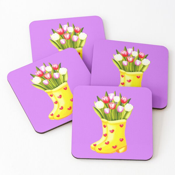 Item preview, Watercolor Tulip Flowers In Boot designed and sold by TheCatmeow2000.
