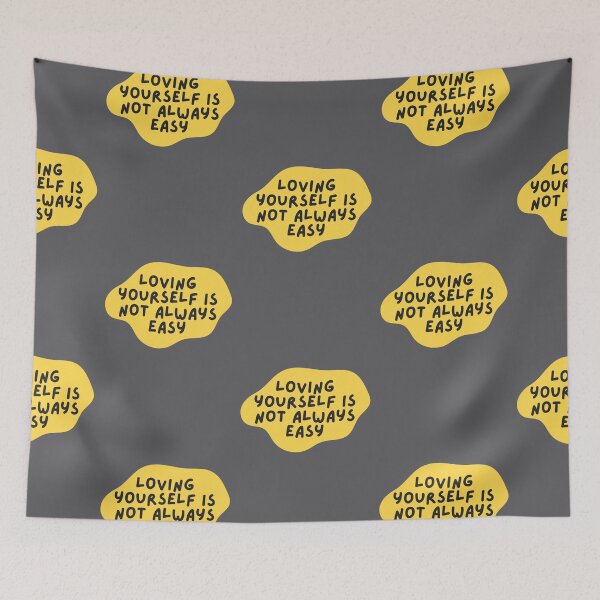 Item preview, Loving Yourself Is Not Always Easy Yellow designed and sold by Pink Ribbon.