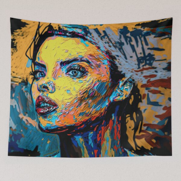 Item preview, Lola - Neo-expressionist painting wall art designed and sold by Isa Popping.