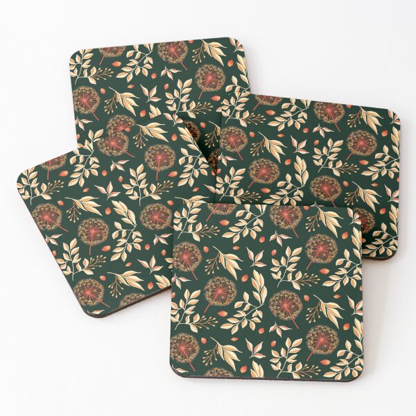 Artikelvorschau, Shimmering Dandelion - Dark Green entworfen und verkauft von JaselviiStudio.