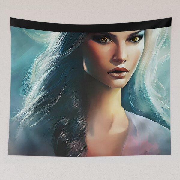 Item preview, Portrait of an Empowered Lady with Yellow Eyes designed and sold by ElLocoMus.