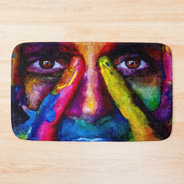 Item preview, Multi Colored Oil Painted Face designed and sold by Artel-Blue.