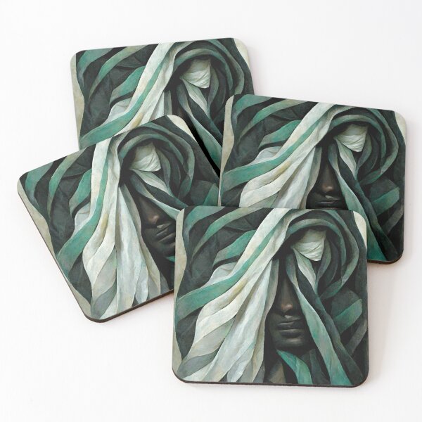 Item preview, Green Desert Nomad - Abstract Grunge Person designed and sold by Michael Bollin.