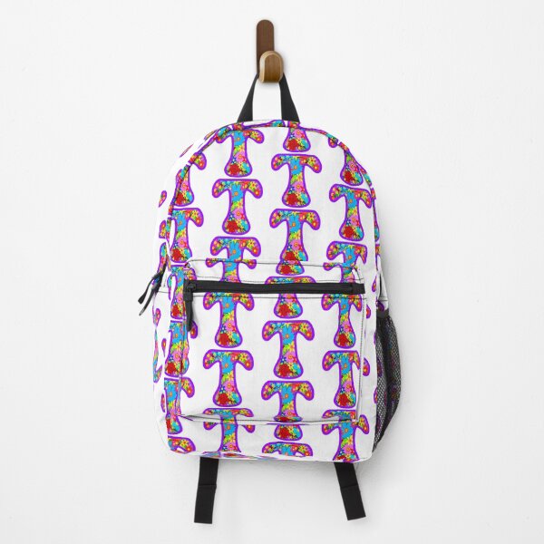 Item preview, Purple Purple Floral Alphabet Letter T – Colorful Boho Psychedelic Flower Typography Art designed and sold by Vividality.