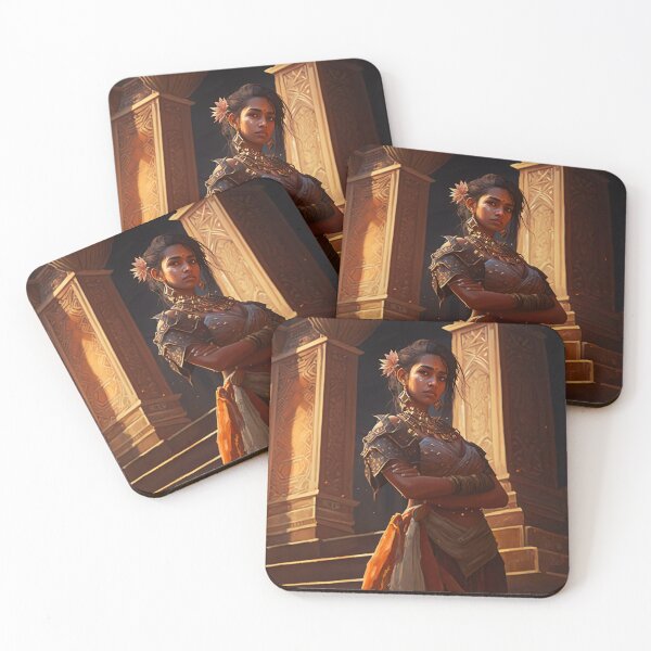 Item preview, Traversing Time: A Beautiful Girl in Traditional Garb Amidst Majestic Architecture designed and sold by oanaunciuleanu.