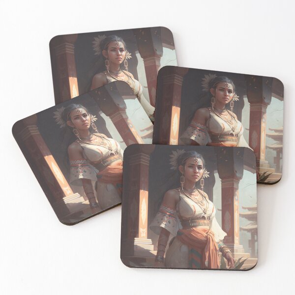 Item preview, Traversing Time: A Beautiful Girl in Traditional Garb Amidst Majestic Architecture designed and sold by oanaunciuleanu.