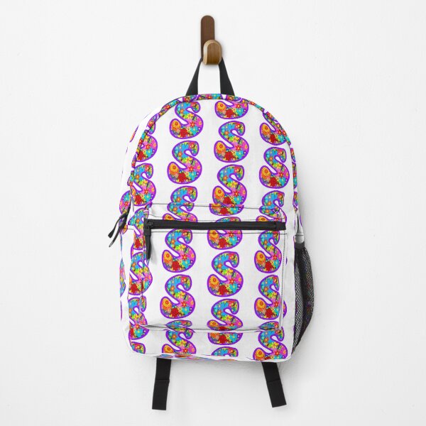 Item preview, Purple Purple Floral Alphabet Letter S – Colorful Boho Psychedelic Flower Typography Art designed and sold by Vividality.