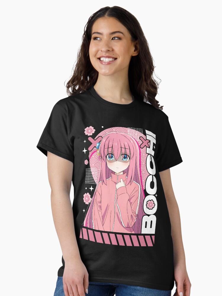 Aperçu 1 sur 7. T-shirt classique avec l'œuvre Bocchi le rocher créée et vendue par Neelam789.